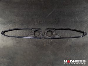 Alfa Romeo Giulia Interior Door Handle Surround Trim Kit - Carbon Fiber - Feroce Carbon